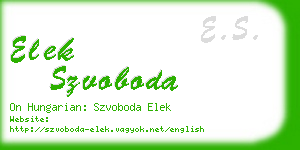 elek szvoboda business card